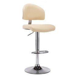 Tabouret de bar Crème Similicuir 
