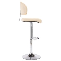 Tabouret de bar Crème Similicuir 