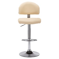 Tabouret de bar Crème Similicuir 