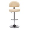Tabouret de bar Crème Similicuir 