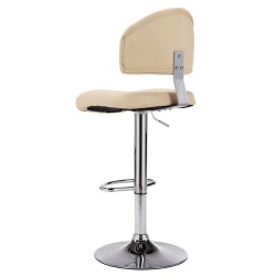 Tabouret de bar Crème Similicuir 