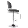 Tabouret de bar Gris Similicuir 