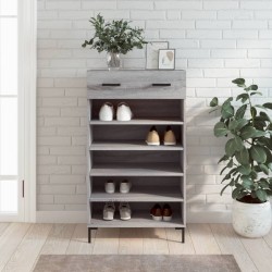 Armoire à chaussures sonoma gris 60x35x105 cm bois d'ingénierie 