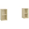 Meubles TV 2 pcs Chêne sonoma 72x35x36,5 cm Bois d'ingénierie 