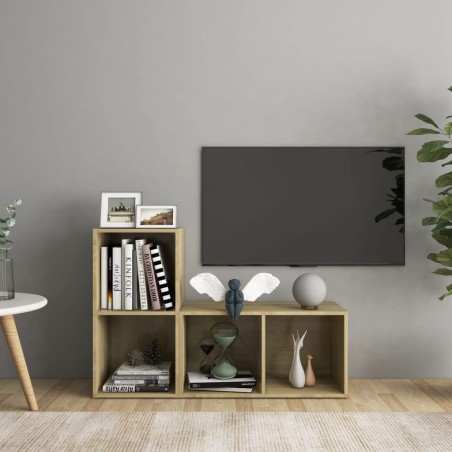 Meubles TV 2 pcs Chêne sonoma 72x35x36,5 cm Bois d'ingénierie 