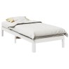 Cadre de lit sans matelas blanc 90x200 cm bois de pin massif 