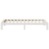 Cadre de lit sans matelas blanc 90x200 cm bois de pin massif 