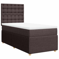 Sommier à lattes de lit avec matelas Marron foncé 90x190 cm 