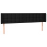 Tête de lit avec oreilles Noir 183x16x78/88 cm Tissu 