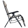 Chaise pliable de terrasse Crème Textilène 
