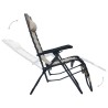Chaise pliable de terrasse Crème Textilène 