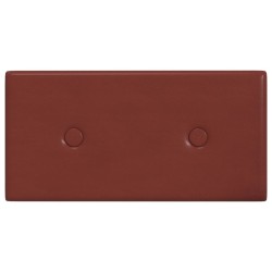 Panneaux muraux 12pcs Rouge bordeaux 30x15 cm Similicuir 0,54m² 