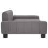 Lit pour chien gris 90x53x30 cm similicuir 
