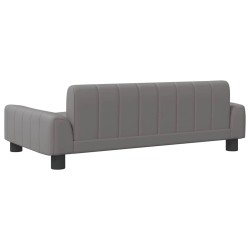 Lit pour chien gris 90x53x30 cm similicuir 