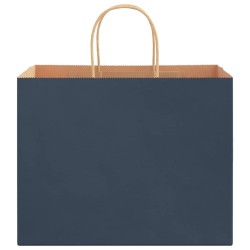 Sacs en papier 250 pcs avec poignées bleu 32x22x24 cm 