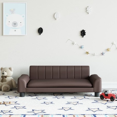 Canapé pour enfants marron 90x53x30 cm similicuir 