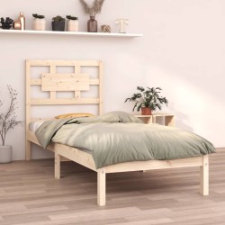 Cadre de lit sans matelas 75x190 cm bois massif 