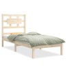 Cadre de lit sans matelas 75x190 cm bois massif 