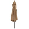 Parasol de jardin avec mât en métal 390 cm taupe 