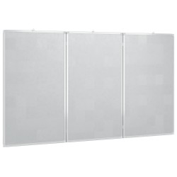 Tableau blanc magnétique pliable 180x100x1,7 cm aluminium 