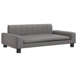 Canapé pour enfants gris 90x53x30 cm similicuir 