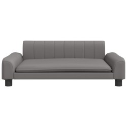 Canapé pour enfants gris 90x53x30 cm similicuir 