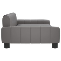 Canapé pour enfants gris 90x53x30 cm similicuir 