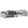 Cadre de lit sans matelas gris béton 90x200cm bois d'ingénierie 