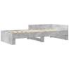 Cadre de lit sans matelas gris béton 90x200cm bois d'ingénierie 