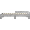 Cadre de lit sans matelas gris béton 90x200cm bois d'ingénierie 