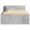 Cadre de lit sans matelas gris béton 90x200cm bois d'ingénierie 