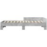 Cadre de lit sans matelas gris béton 90x200cm bois d'ingénierie 