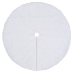 Jupe de sapin de Noël Blanc 150 cm Fausse fourrure 