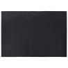 Tapis rectangulaire noir 70x100 cm bambou 