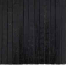 Tapis rectangulaire noir 70x100 cm bambou 