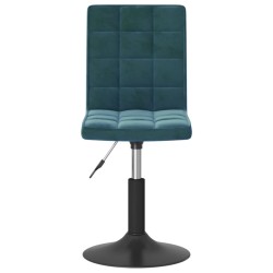 Chaises pivotantes à manger lot de 2 bleu velours 
