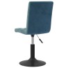 Chaises pivotantes à manger lot de 2 bleu velours 