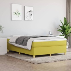 Cadre de lit sans matelas vert 140x200 cm tissu 
