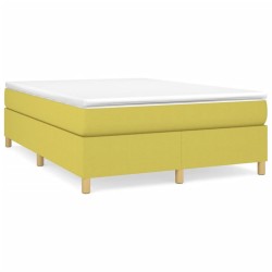 Cadre de lit sans matelas vert 140x200 cm tissu 