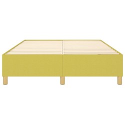 Cadre de lit sans matelas vert 140x200 cm tissu 