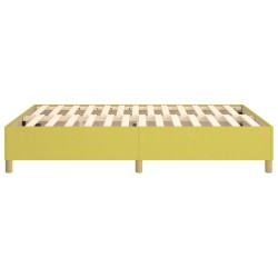 Cadre de lit sans matelas vert 140x200 cm tissu 
