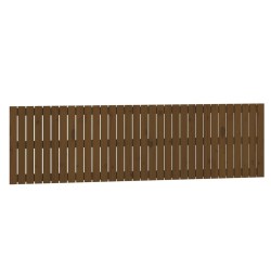 Tête de lit murale Marron miel 204x3x60 cm Bois massif de pin 