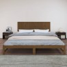 Tête de lit murale Marron miel 204x3x60 cm Bois massif de pin 