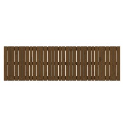 Tête de lit murale Marron miel 204x3x60 cm Bois massif de pin 