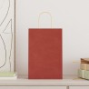 Sacs en papier 50 pcs avec poignées rouge 21x11x31 cm 