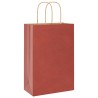 Sacs en papier 50 pcs avec poignées rouge 21x11x31 cm 