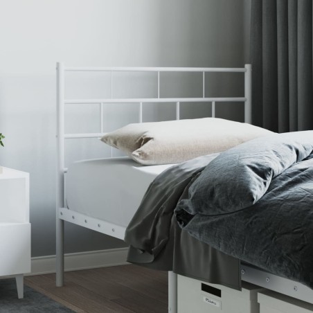 Tête de lit métal blanc 100 cm 