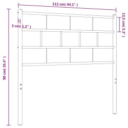 Tête de lit métal blanc 100 cm 