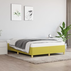 Cadre de lit sans matelas vert 140x200 cm tissu 