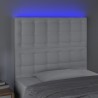 Tête de lit à LED Blanc 90x5x118/128 cm Similicuir 